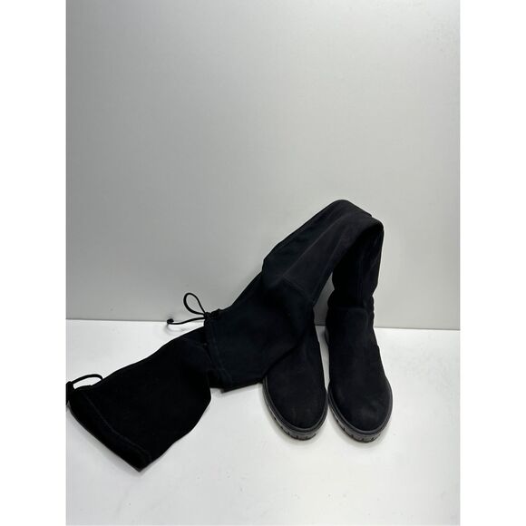 Stuart Weitzman Over The Knee Boots Womens 10 Black Vanland Suede New $950 MSRP - Picture 9 of 12